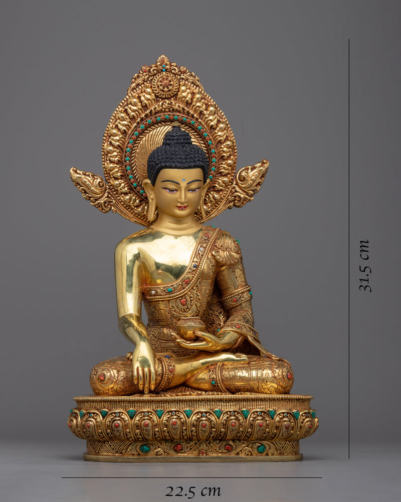 Budhaa Statue | High Quality Gold Gilded Fine Artwork of Shakyamuni Buddha