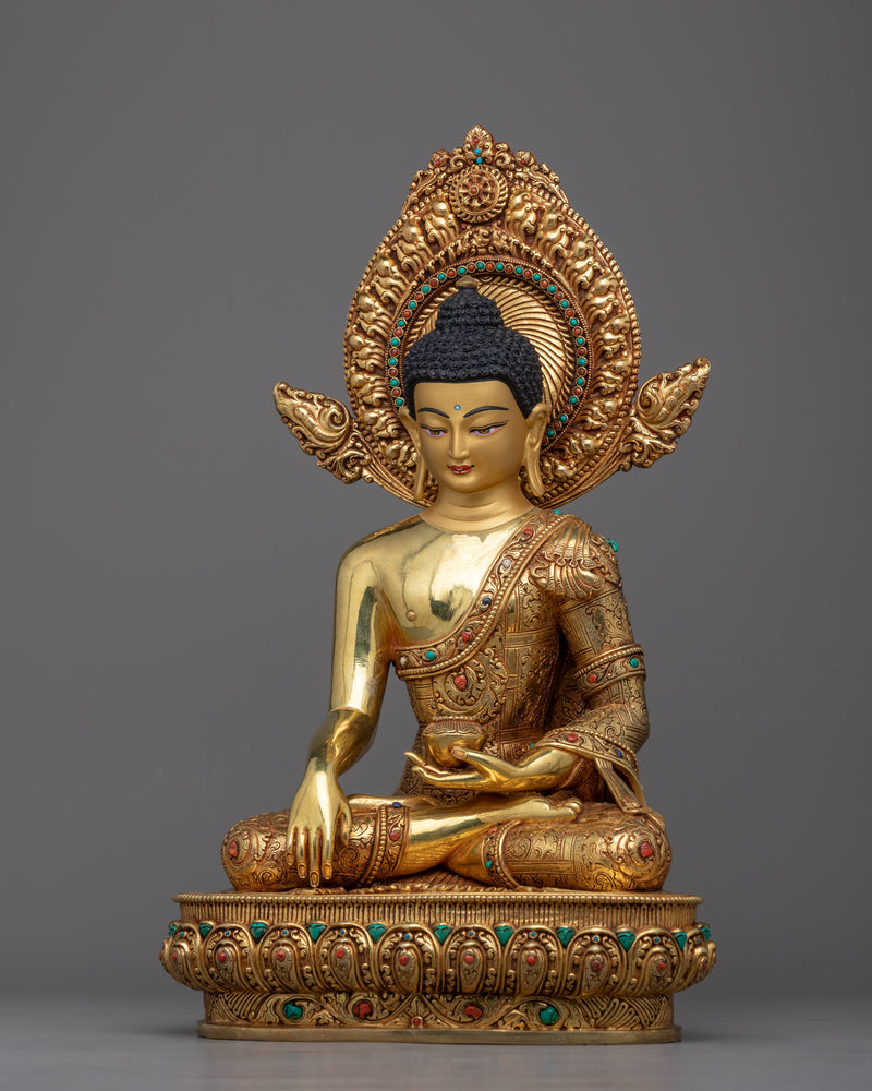 Budhaa Statue | High Quality Gold Gilded Fine Artwork of Shakyamuni Buddha