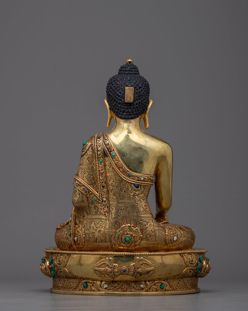 Budhaa Statue | High Quality Gold Gilded Fine Artwork of Shakyamuni Buddha