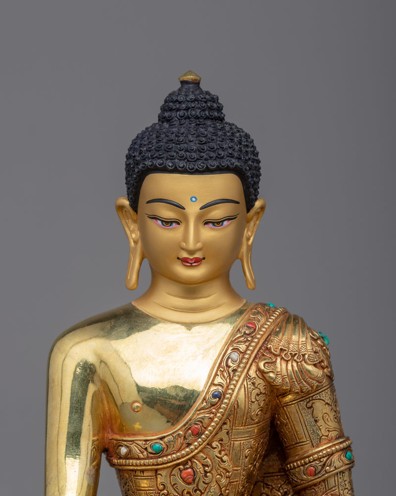 Budhaa Statue | High Quality Gold Gilded Fine Artwork of Shakyamuni Buddha