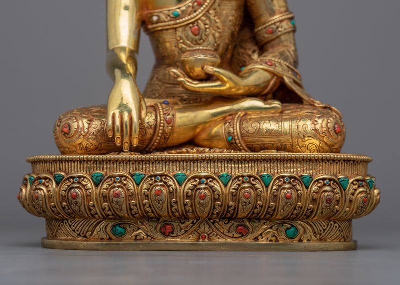 Budhaa Statue | High Quality Gold Gilded Fine Artwork of Shakyamuni Buddha