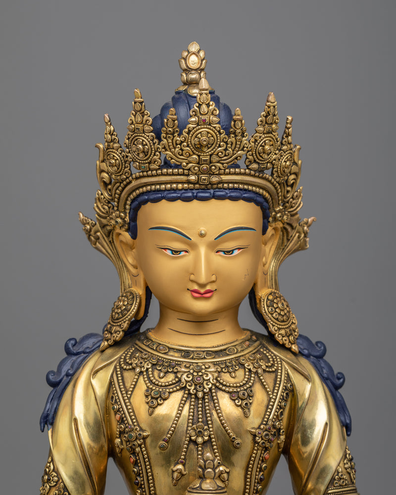 Amitayus Nepali Handicraft Statue | The Deity of Infinite Life in Majestic Craftsmanship