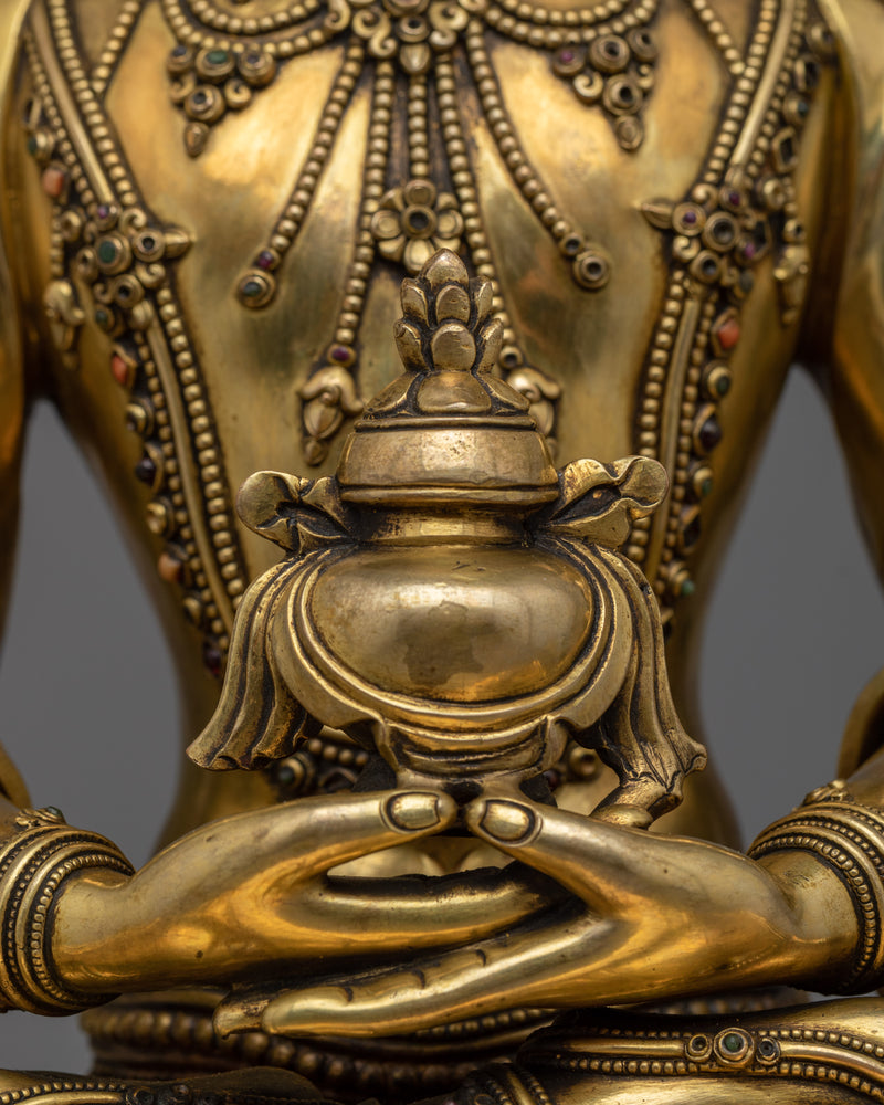 Amitayus Nepali Handicraft Statue | The Deity of Infinite Life in Majestic Craftsmanship