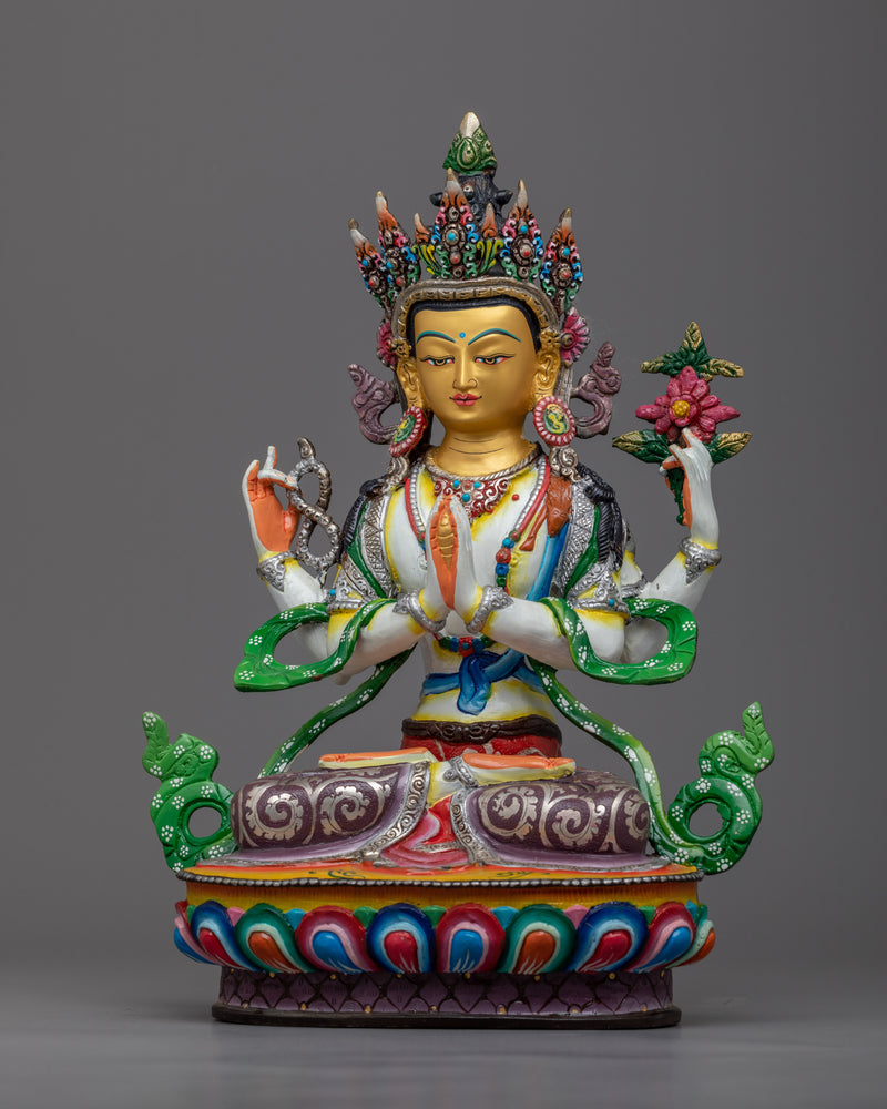 Buddha of Compassion Chenrezig | Invoke Compassion with Chenrezig Statue