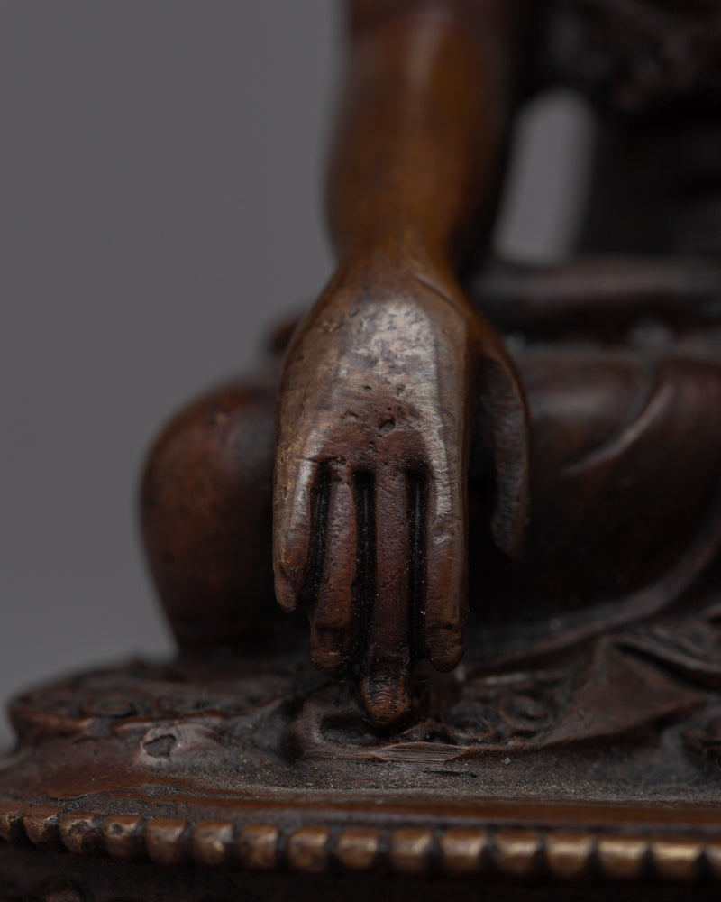 Tiny Buddha Shakyamuni Copper Statue | Experience Serenity with our Statuette