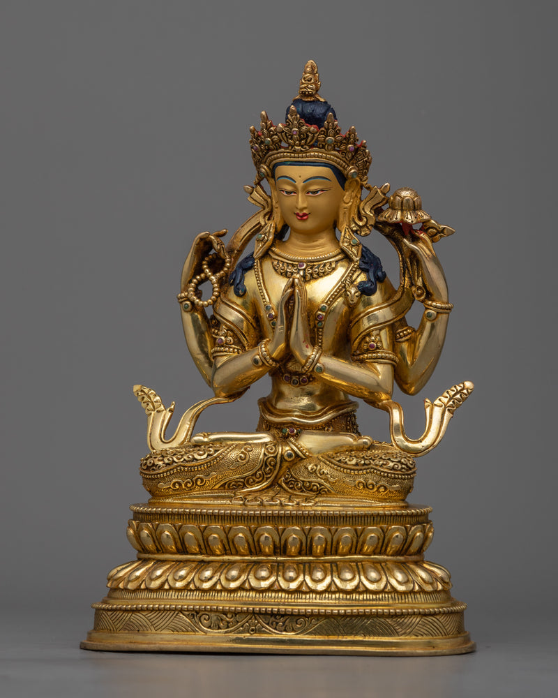 Chenrezig Tibetan Avalokiteshvara Statue | Embrace Compassion & Love