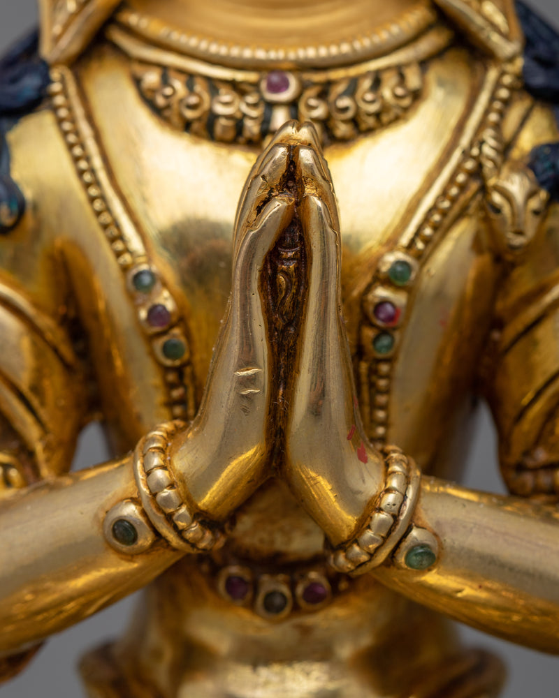 Chenrezig Tibetan Avalokiteshvara Statue | Embrace Compassion & Love