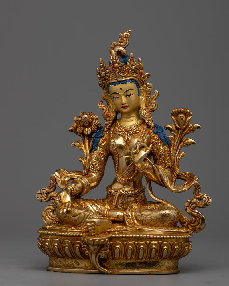 Green Tara Female Buddhist Statue | Graceful Symbol of Swift Assistance