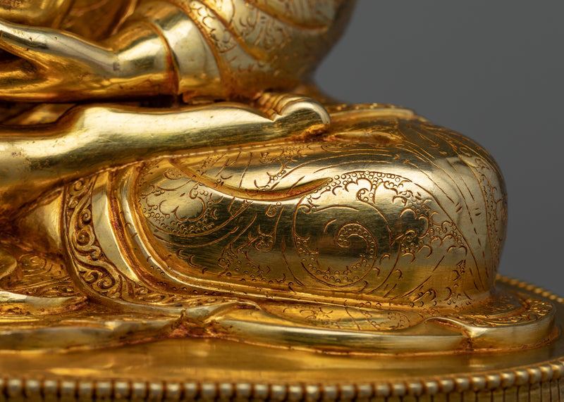 Sangay Shakya Thupa Gold Gilded Sculpture | Shakyamuni Buddha Statue