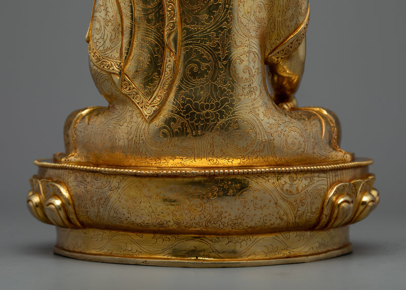 Sangay Shakya Thupa Gold Gilded Sculpture | Shakyamuni Buddha Statue