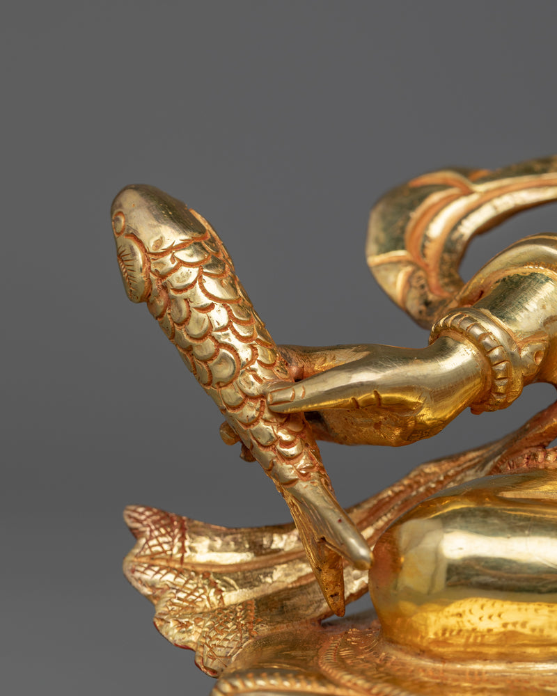 Discover Enlightenment with Our Gold Gilded Tilopa Statue | Buddhist Statuary