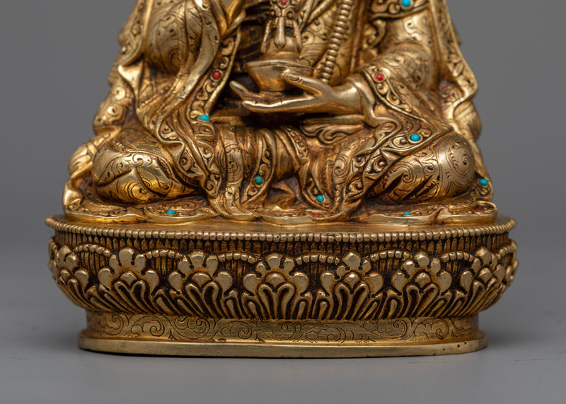 Statue of Padmasambhava | 24k Gold Gilded Himalayan Art