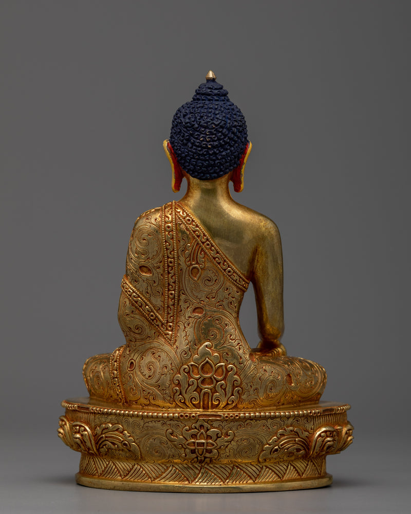 Shakyamuni Buddha Gold Gilded Sculpture | Ignite Serenity with our Statue