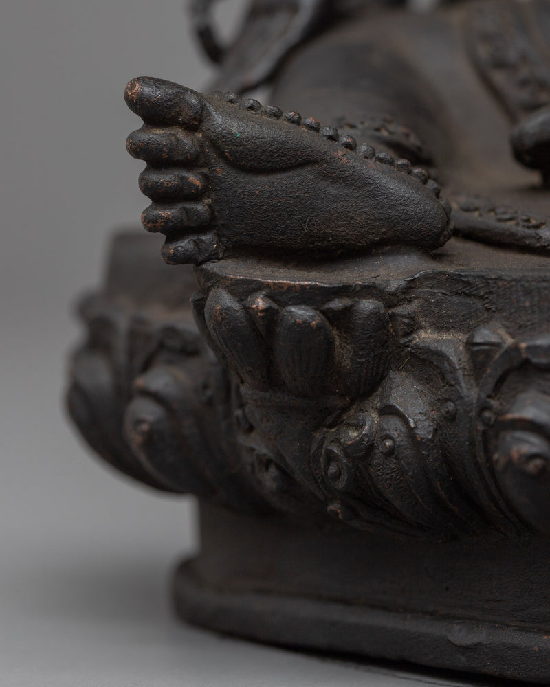 Antique Looking Green Tara Statue | Embrace Compassion and Artwork