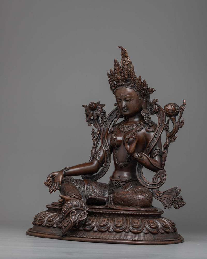 oxidized-green-tara-statue