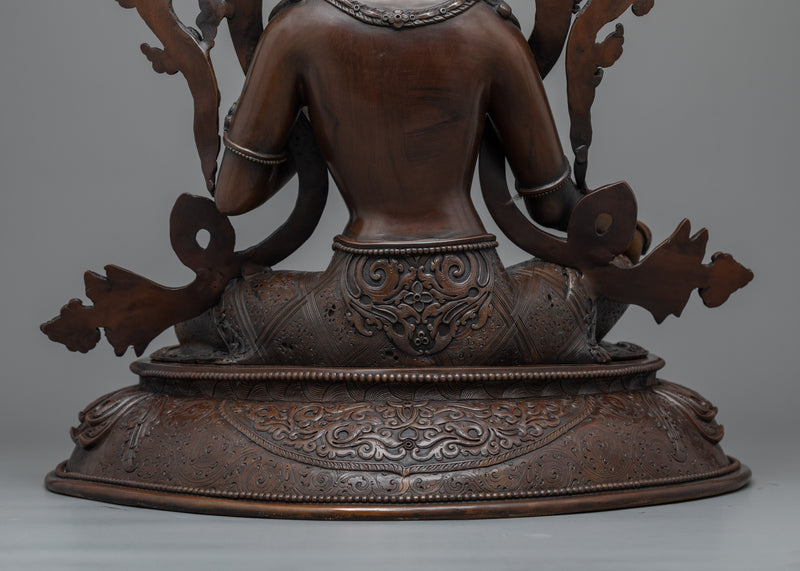 Oxidized Green Tara Statue | Elevate Your Space with Spiritual Sculpture