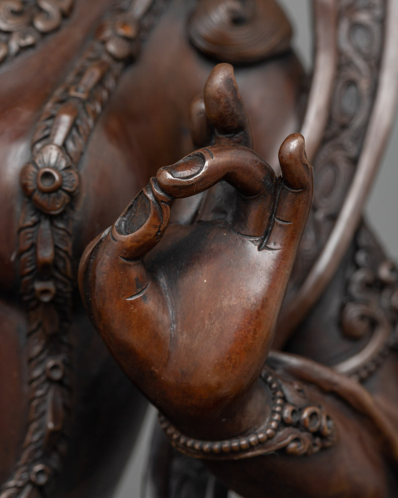 Oxidized Green Tara Statue | Elevate Your Space with Spiritual Sculpture