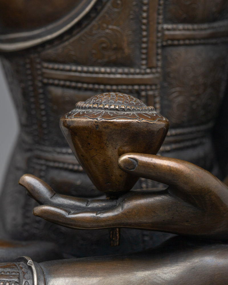 Oxidized Copper Antique Shakyamuni Buddha Statue | Bask in Enlightenment with our Buddha Statue