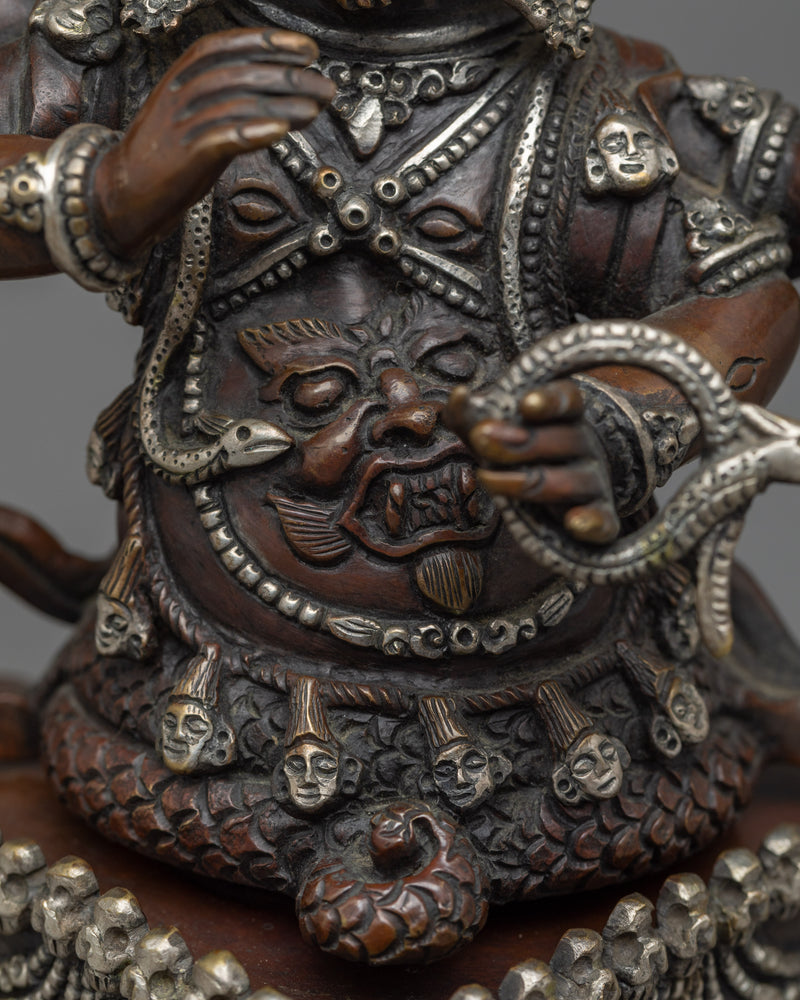 The Ekajati, Rahula, and Dorje Legpa Copper Statue Set | Discover Wisdom and Protection