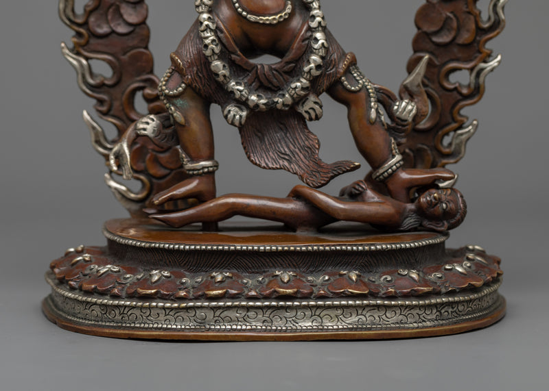 The Ekajati, Rahula, and Dorje Legpa Copper Statue Set | Discover Wisdom and Protection