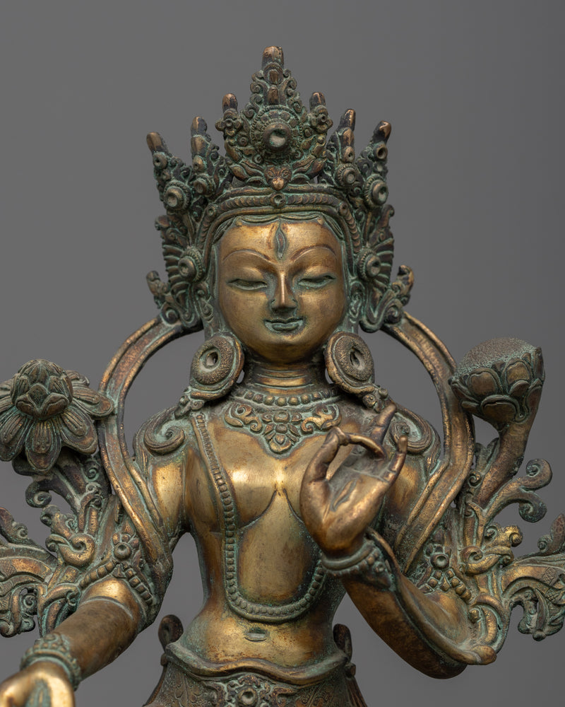 White Tara Healing Statue | Beacon of Health and Longevity