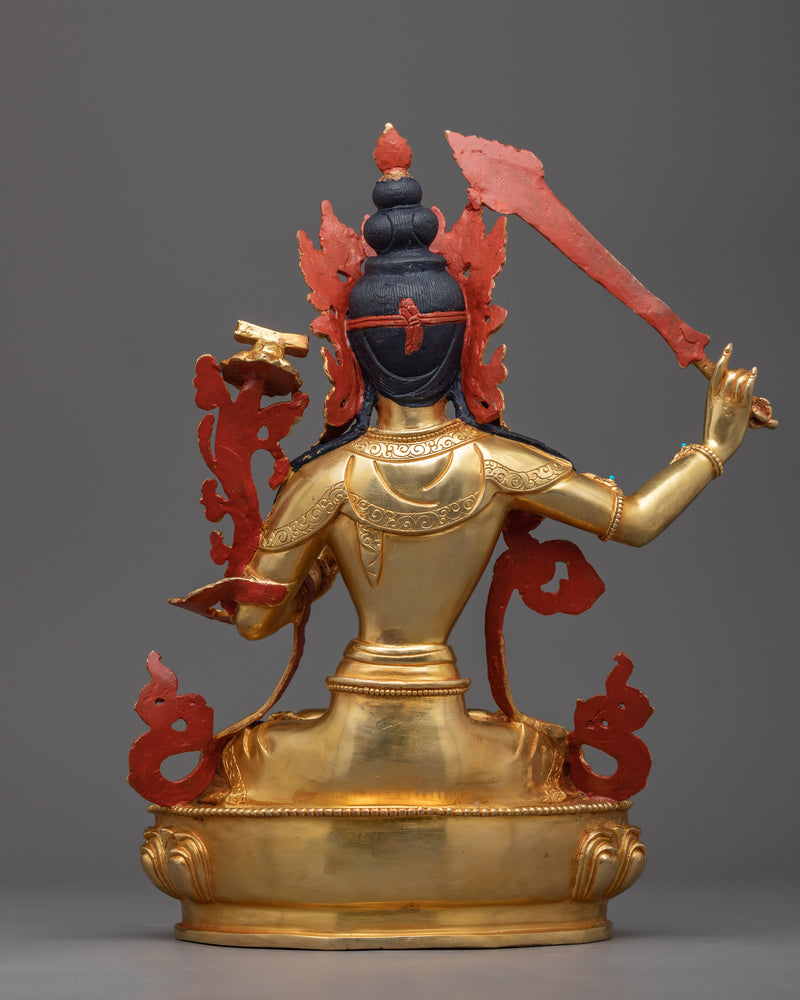 Manjushri Bodhisattva Mantra Statue | An Echo of Divine Wisdom