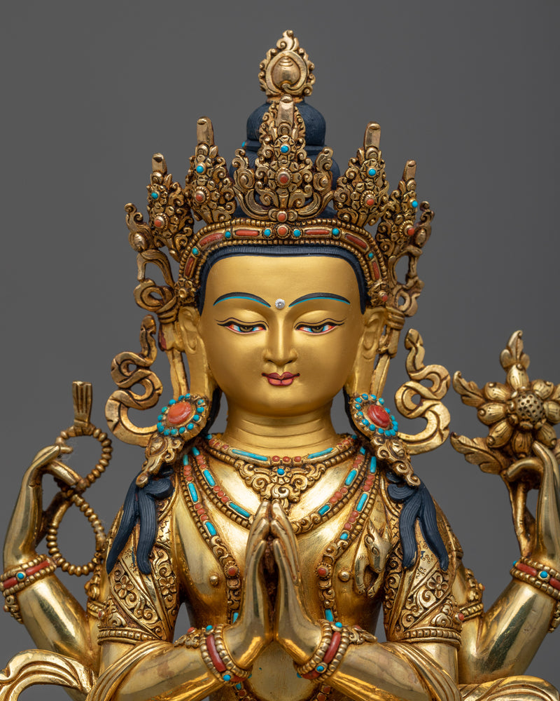 four-arm-chenrezig-statue