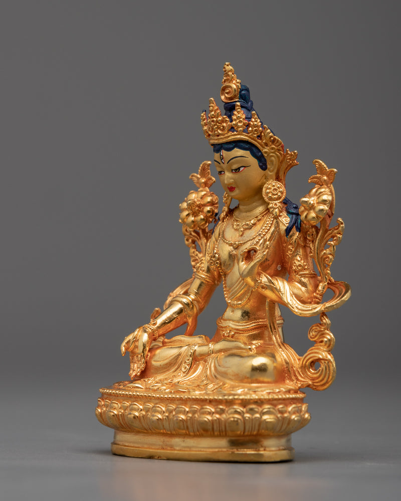 Machine Molded White Tara Statue | Compassionate Female Buddha