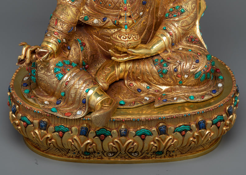 Guru Rinpoche Day Commemorative Statue | An Exquisite Celebration of Spirituality