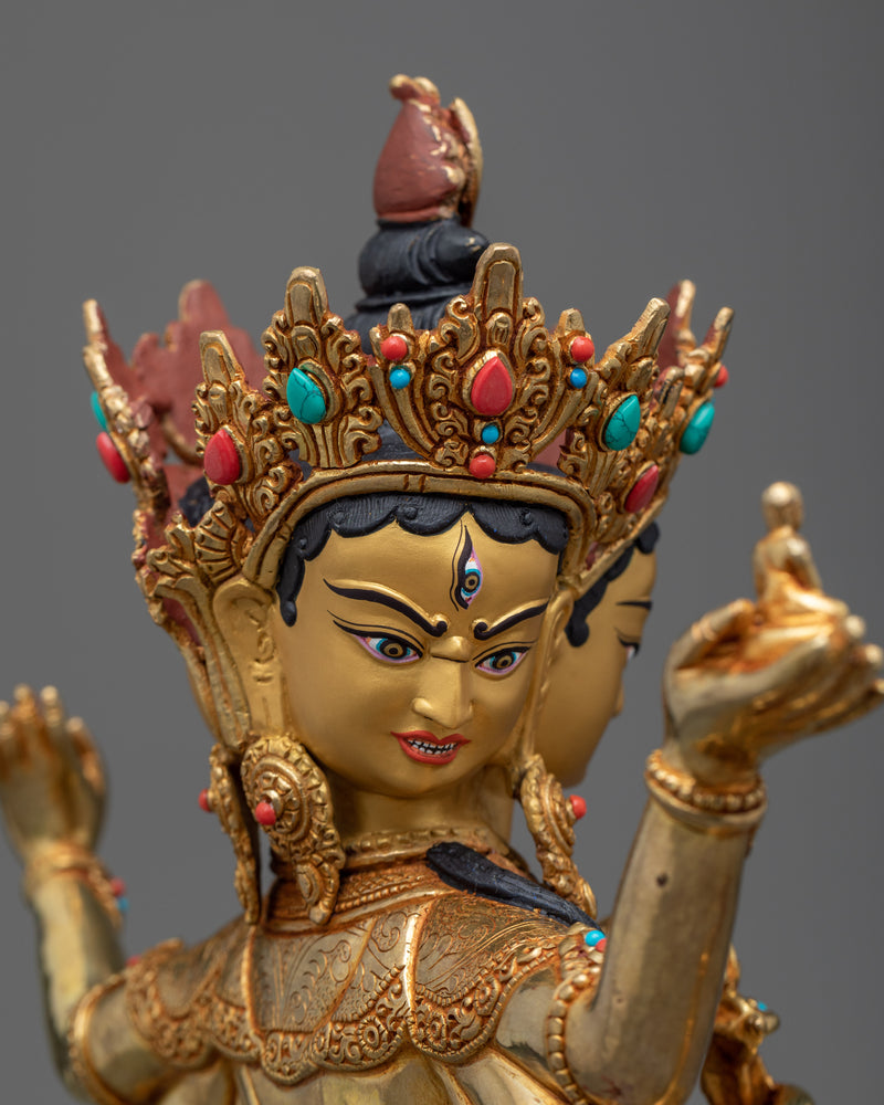 Short Namgyalma Mantra Statue | A Conduit to Divine Blessings