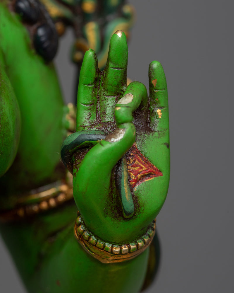 Green Tara Buddha Statue Gift | Embrace of Compassion and Action