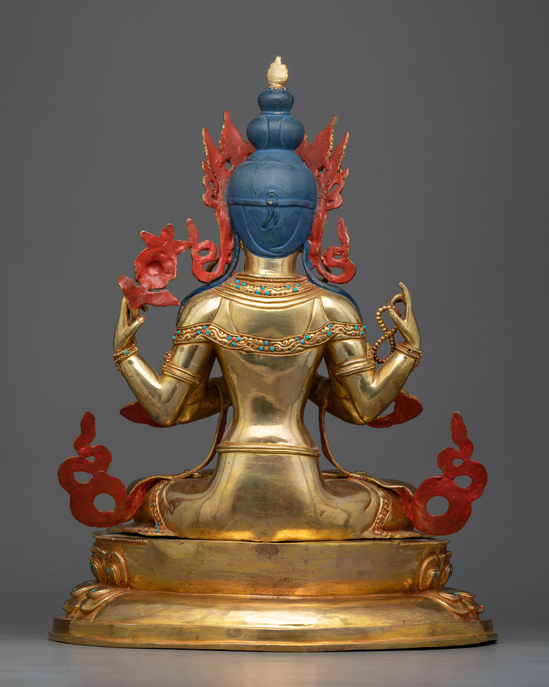 Compassion Deity Chenrezig Statue | Embodiment of Boundless Compassion