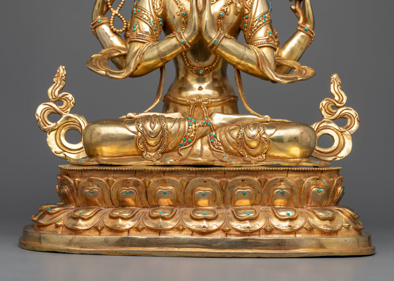 Compassion Deity Chenrezig Statue | Embodiment of Boundless Compassion