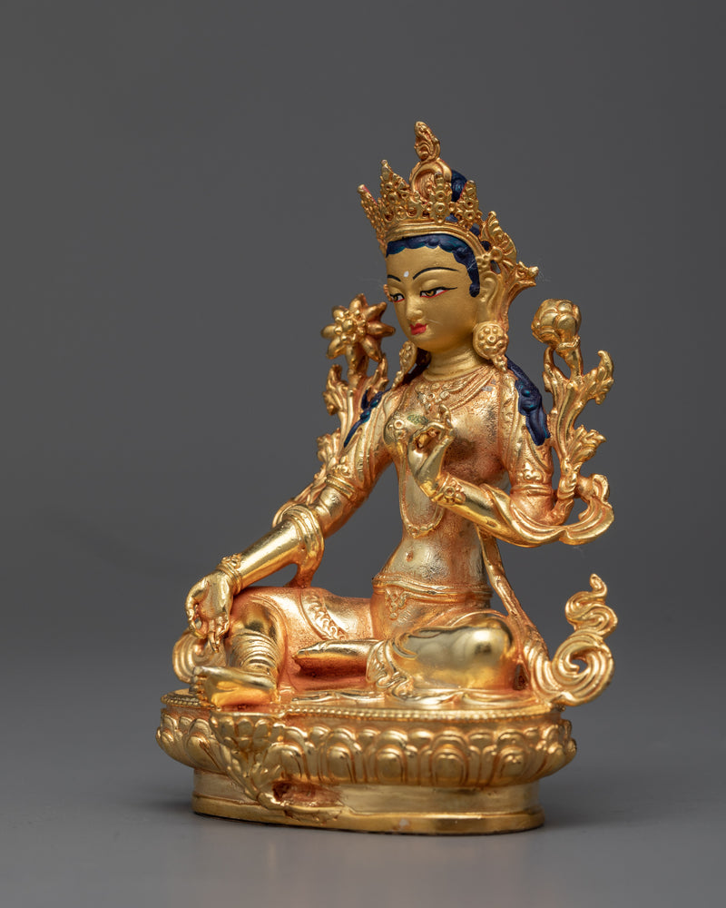 Small Green Tara Statue | Swift Liberator