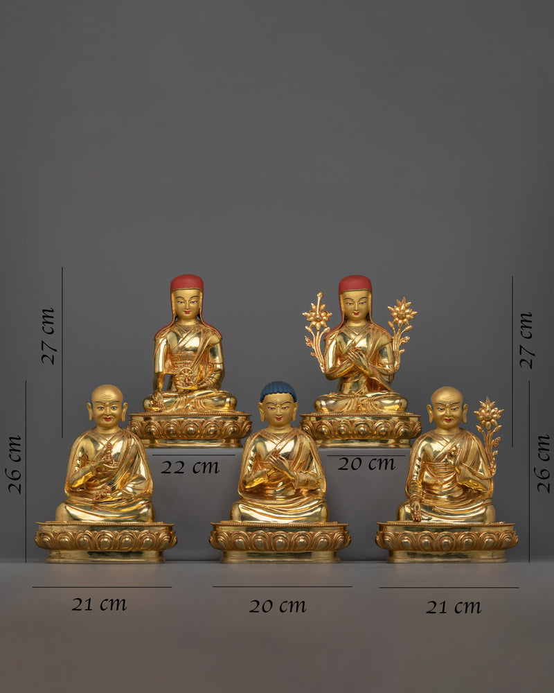 five shakya-masters-statue set