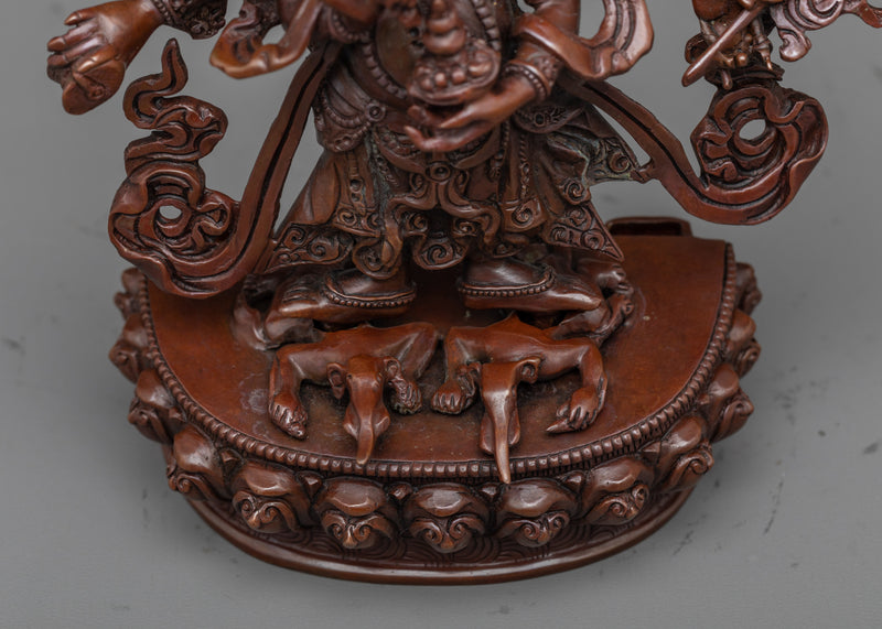 White Mahakala Practice Statue | The Benevolent Protector of Abundance