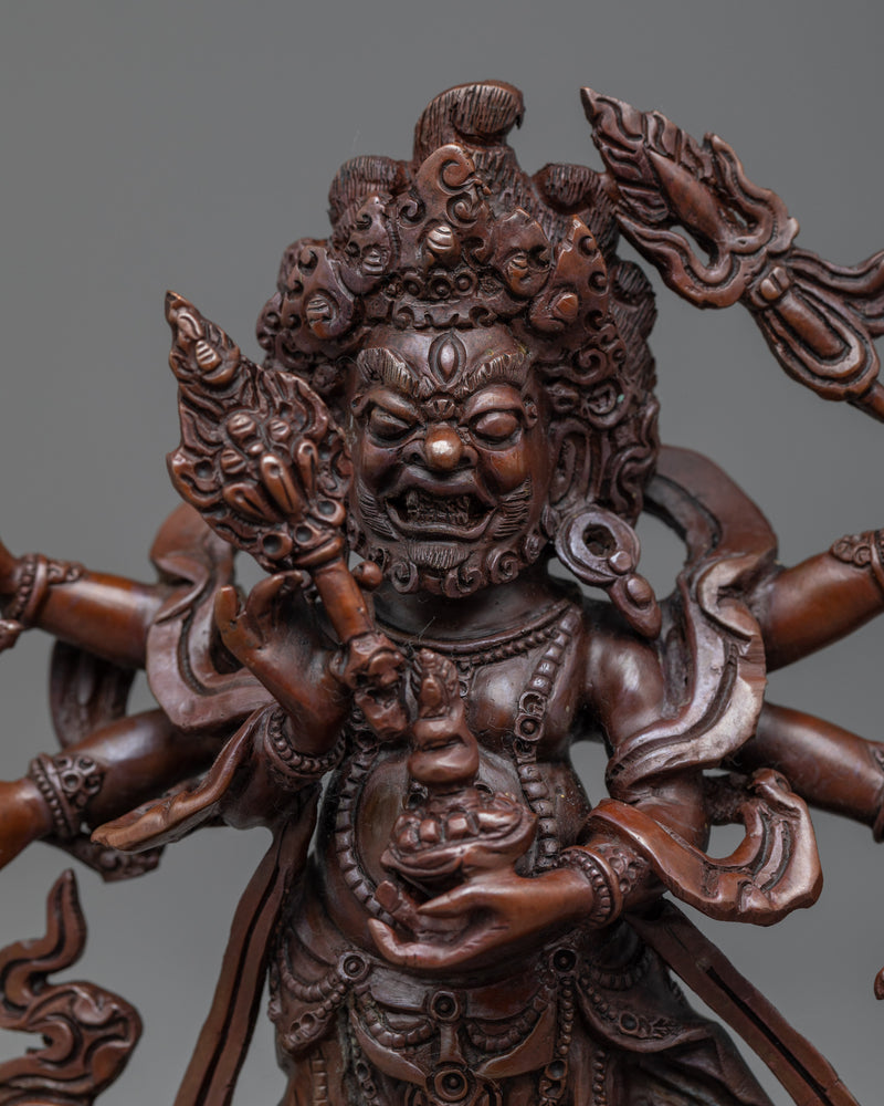 White Mahakala Practice Statue | The Benevolent Protector of Abundance