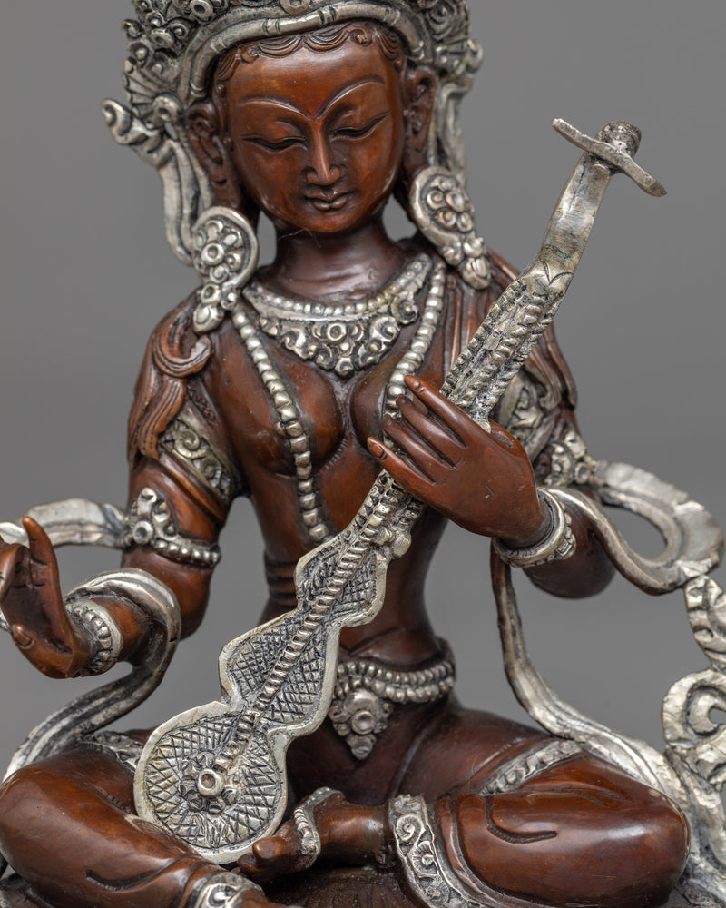 Saraswati Statue | The Melodic Whisperer of Wisdom