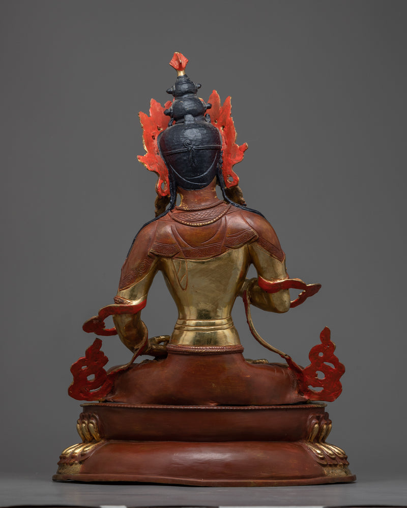 Handcrafted Vajrasattva Mantra Sanskrit Statue | Discover the Radiance