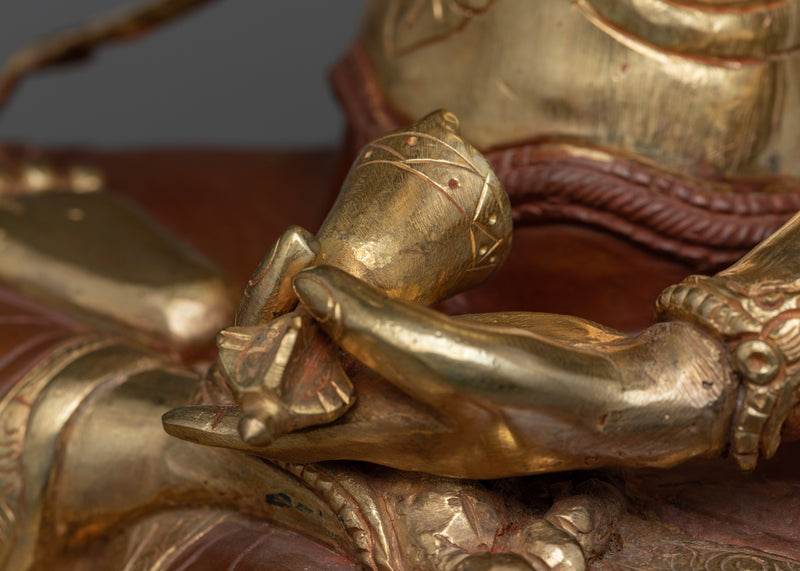 Handcrafted Vajrasattva Mantra Sanskrit Statue | Discover the Radiance