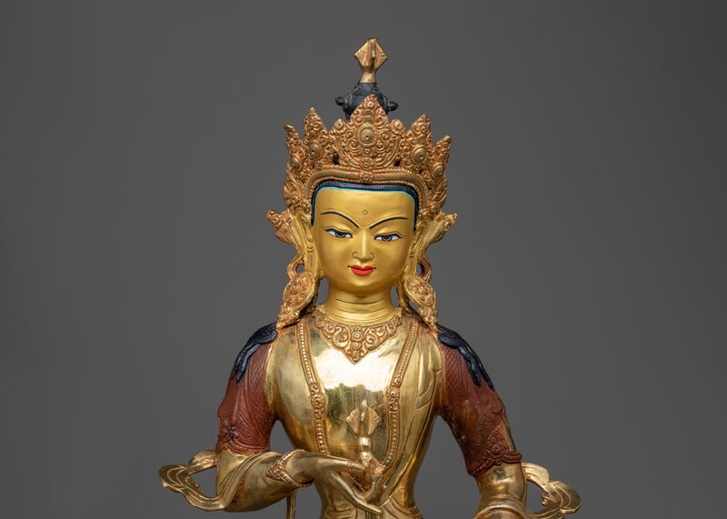 Handcrafted Vajrasattva Mantra Sanskrit Statue | Discover the Radiance