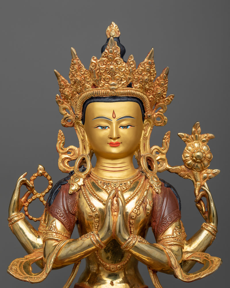 4-armed-chenrezig-sadhana-sculpture