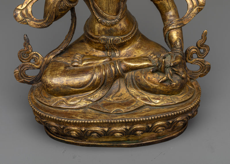 Antique Bodhisattva Statue | Handmade in Nepal in Traditional Art