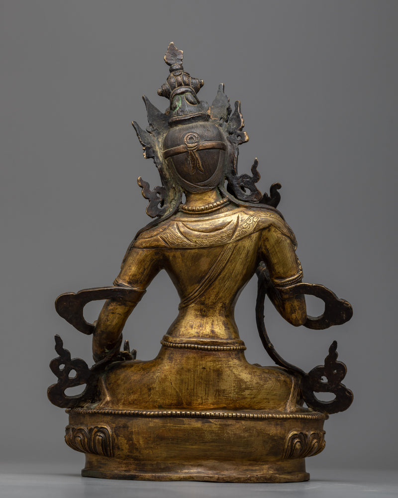 Antique Bodhisattva Statue | Handmade in Nepal in Traditional Art