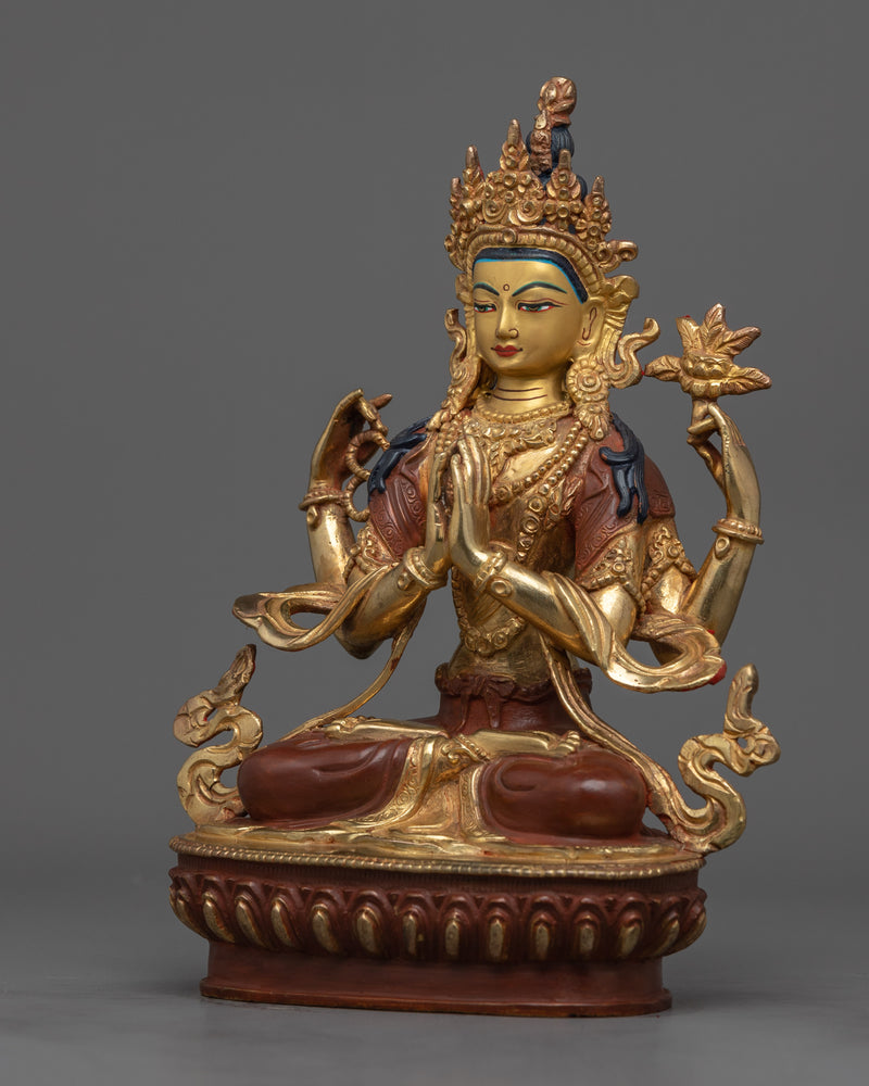 Four Armed Chenrezig Rupa | Compassionate Bodhisattva