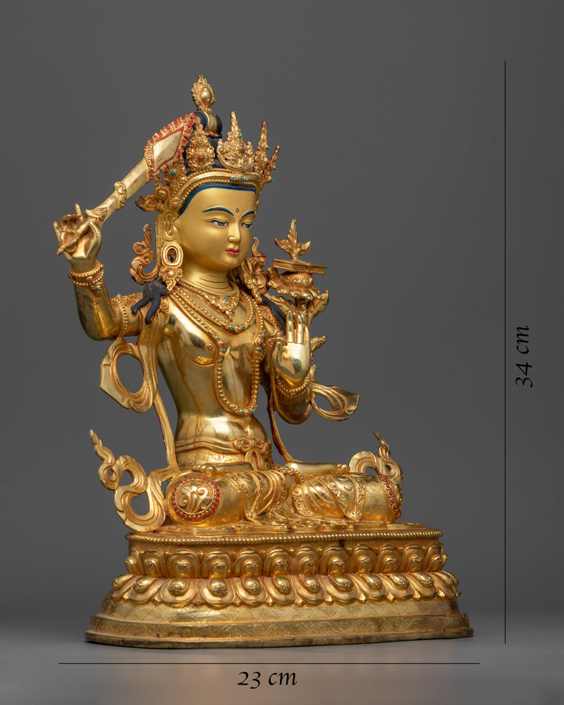 Manjushri Golden Statue 