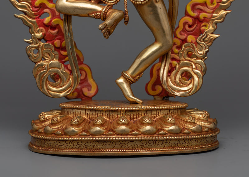 Machig Labdron Gold Statue | Tibetan Female Buddhist Monk