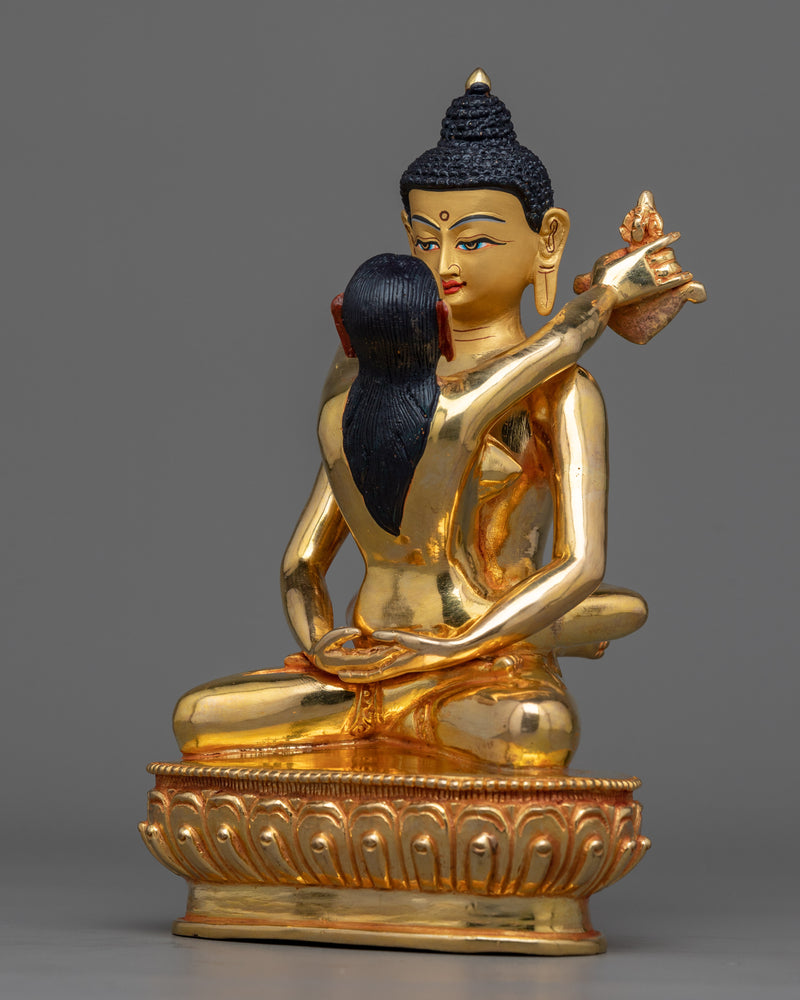 Samantabhadra With Consort Gold Statue | Handmade Figure in Union