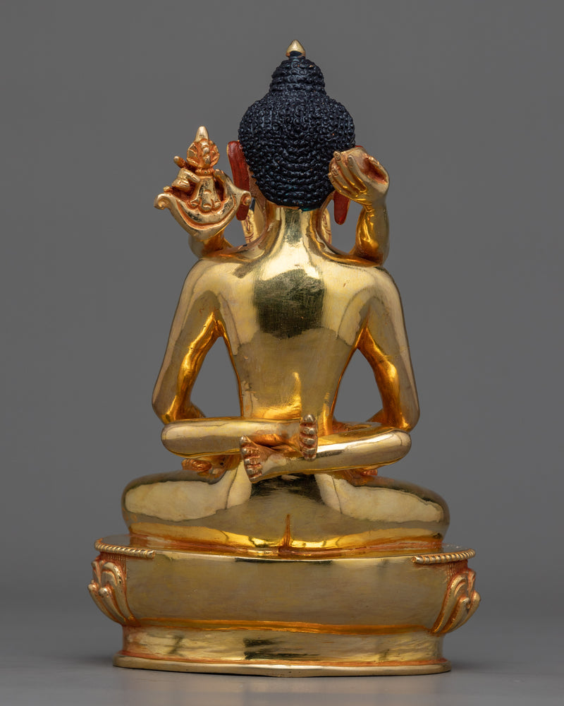 Samantabhadra With Consort Gold Statue | Handmade Figure in Union