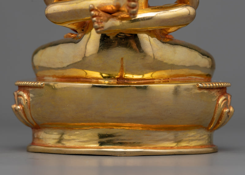 Samantabhadra With Consort Gold Statue | Handmade Figure in Union